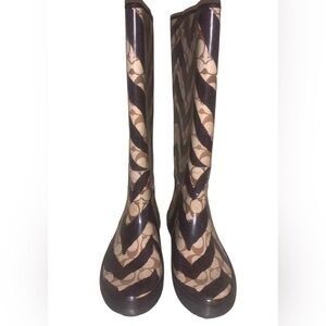 Coach Pammie Rain Boots Sz 6